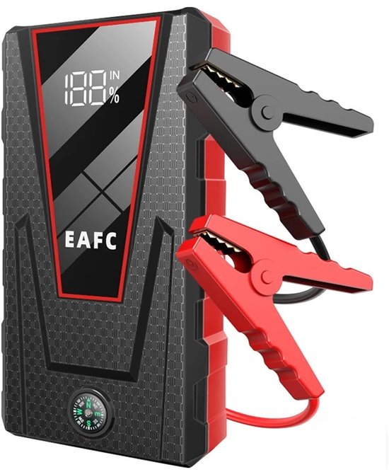 EAFC 12V Jumpstarter voor Auto - 1200A / 20000 mAh - 4-in-1 Starthulp met Powerbank, LED Zaklamp en SOS Noodlicht
