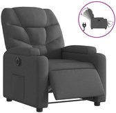 Fauteuil à réglage électrique en tissu gris foncé