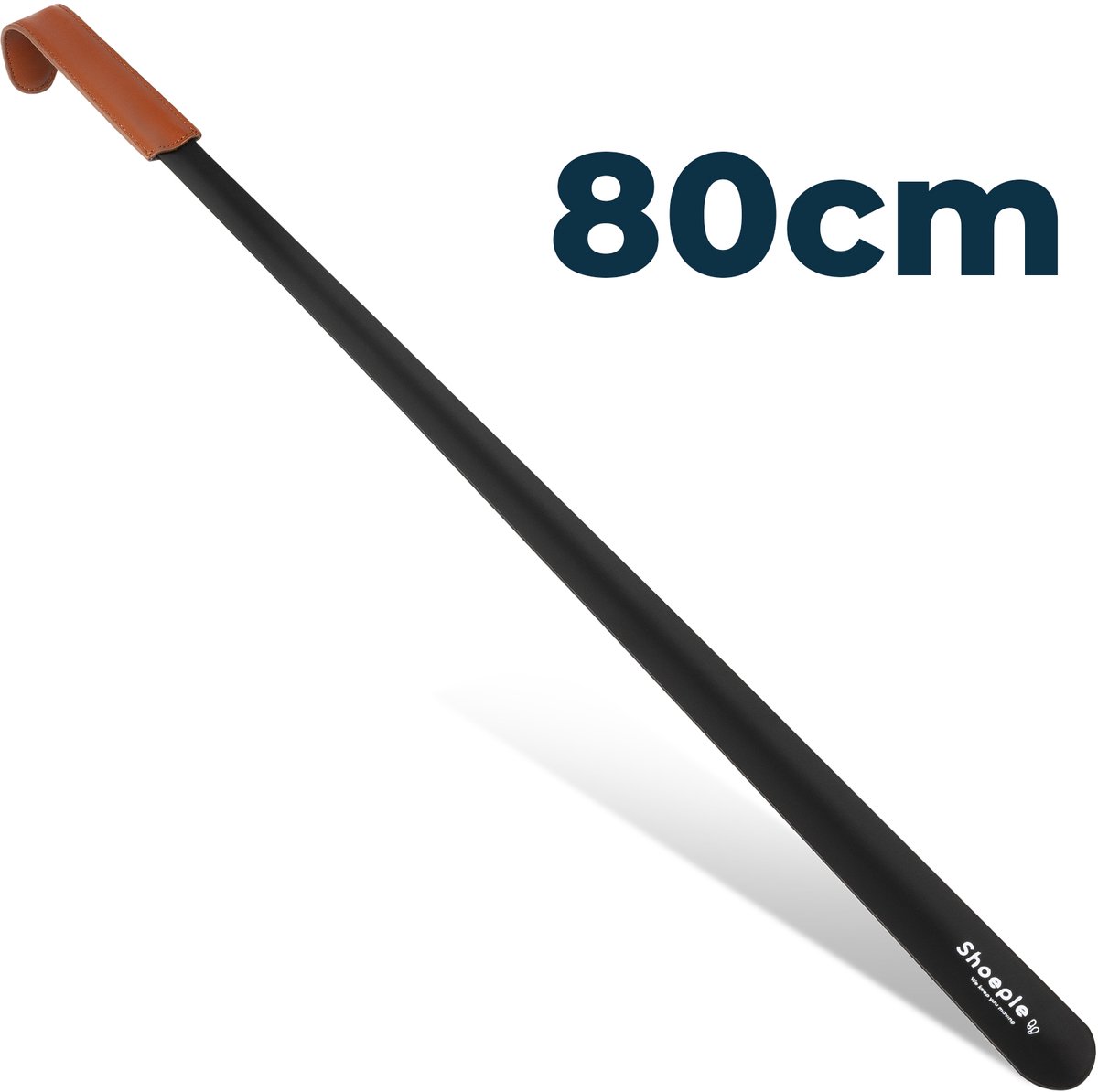 Shoeple Schoenlepel - 80cm Lang - RVS Duurzaam en extra sterk - Zwart