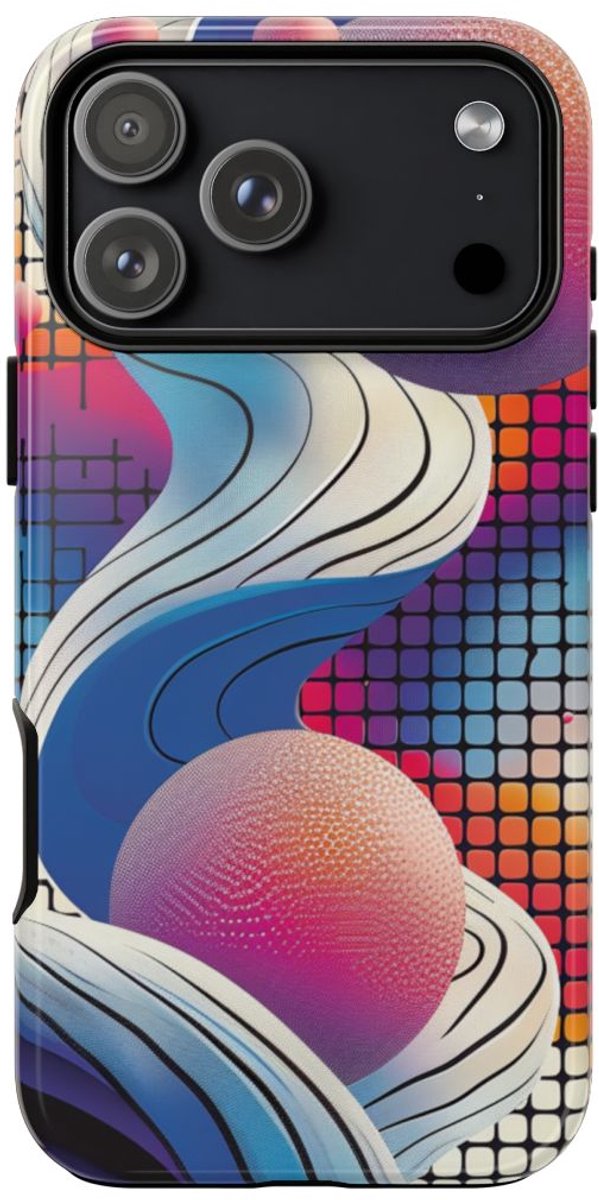 Kleurrijk Abstract Geometrisch Ontwerp – Telefoonhoesje Geschikt voor iPhone 17 Pro Max