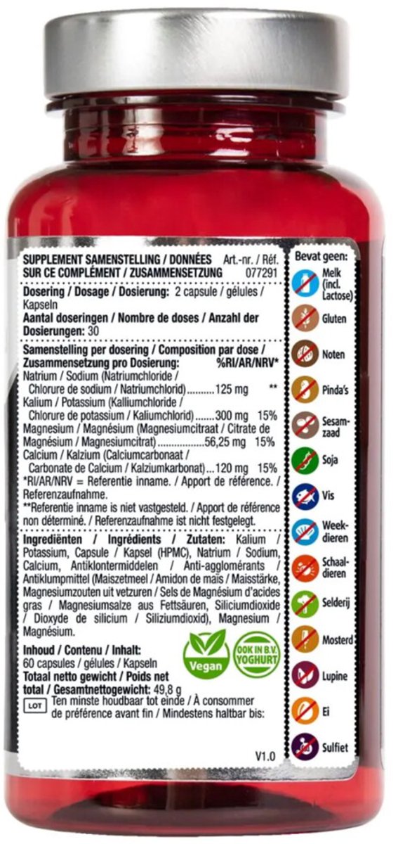 Lucovitaal - Elektrolyten Suikervrij - 2 x 60 capsules - Voordeelverpakking