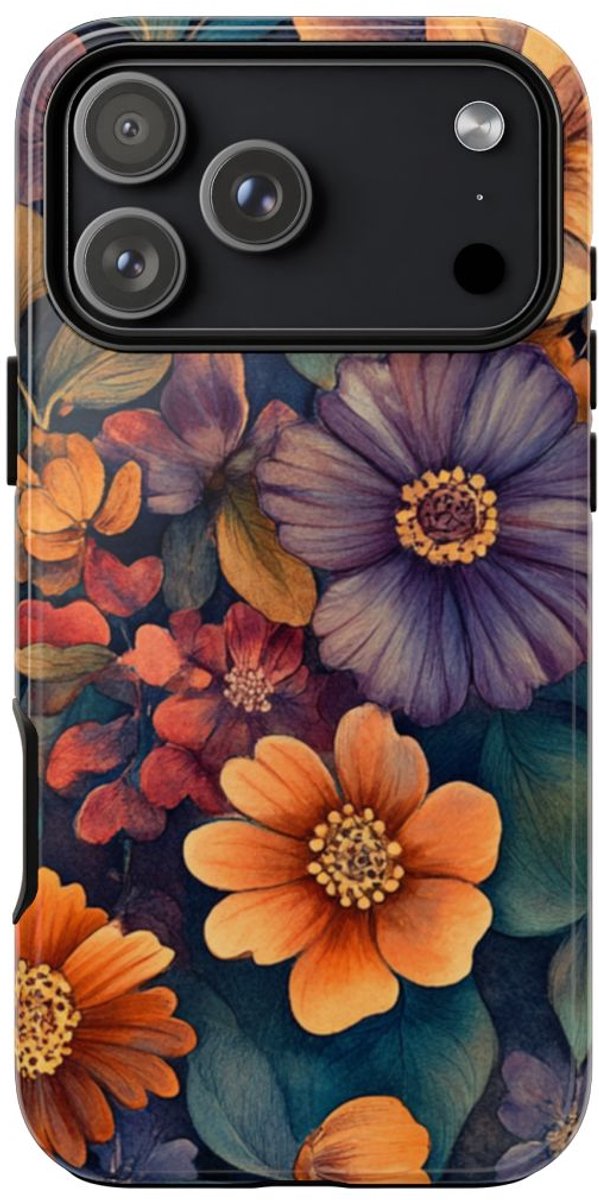 Levendig Aquarel Bloemenpatroon – Telefoonhoesje Geschikt voor iPhone 17 Pro Max