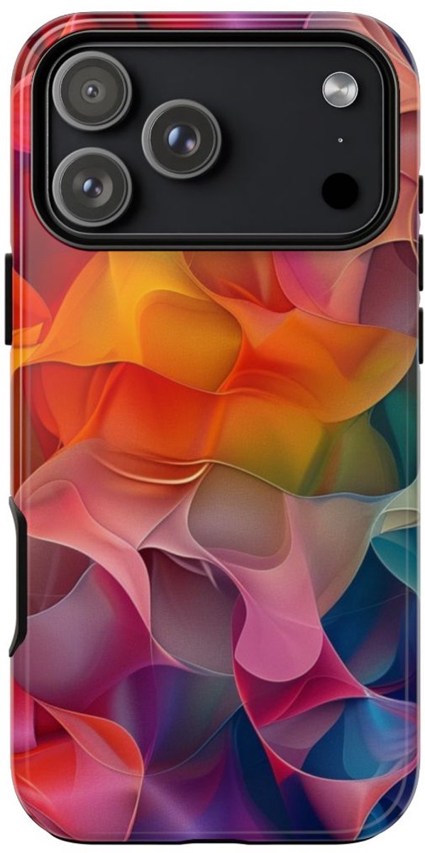 Kleurrijke Abstracte Vloeiende Vormen – Telefoonhoesje Geschikt voor iPhone 17 Pro Max