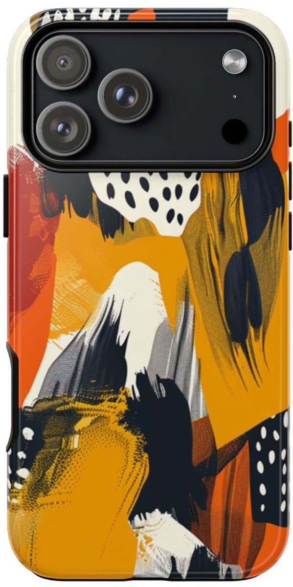 Abstracte Kleurrijke Penseelstreken – Telefoonhoesje Geschikt voor iPhone 17 Pro Max