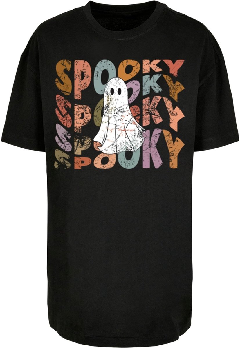 Merchcode - Halloween Spooky Ghost Dames Tshirt - S - Zwart