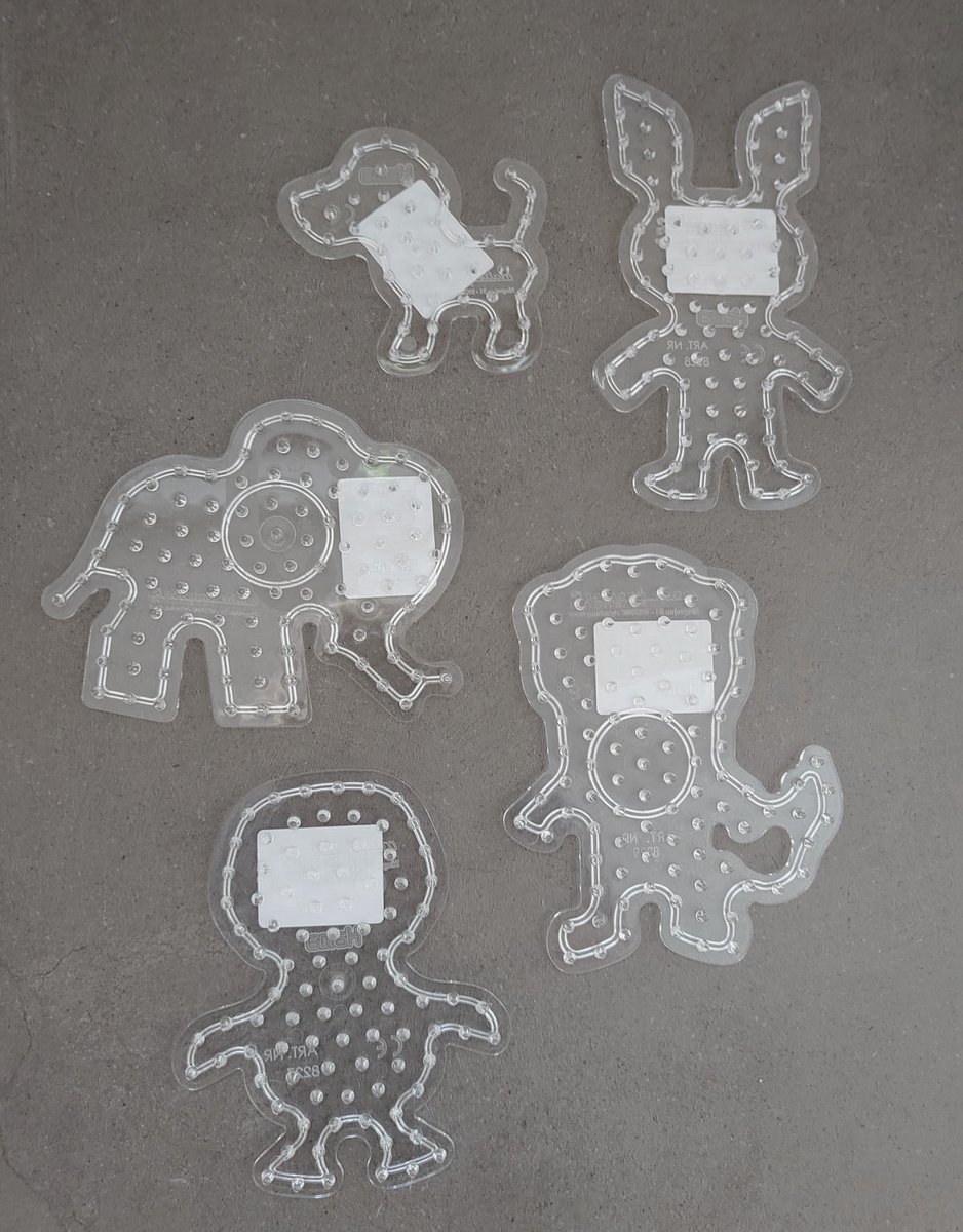 Set van 5 verschillende Hama MAXI dieren: grote strijkkralen vormpjes / figuur / grondplaat (hond, konijn, olifant, leeuw, pinguïn) voor extra grote strijkparels (creatief cadeau voor kleine kinderen / peuters / kleuters) — cadeau in Spellen & Speelgoed - foto 4
