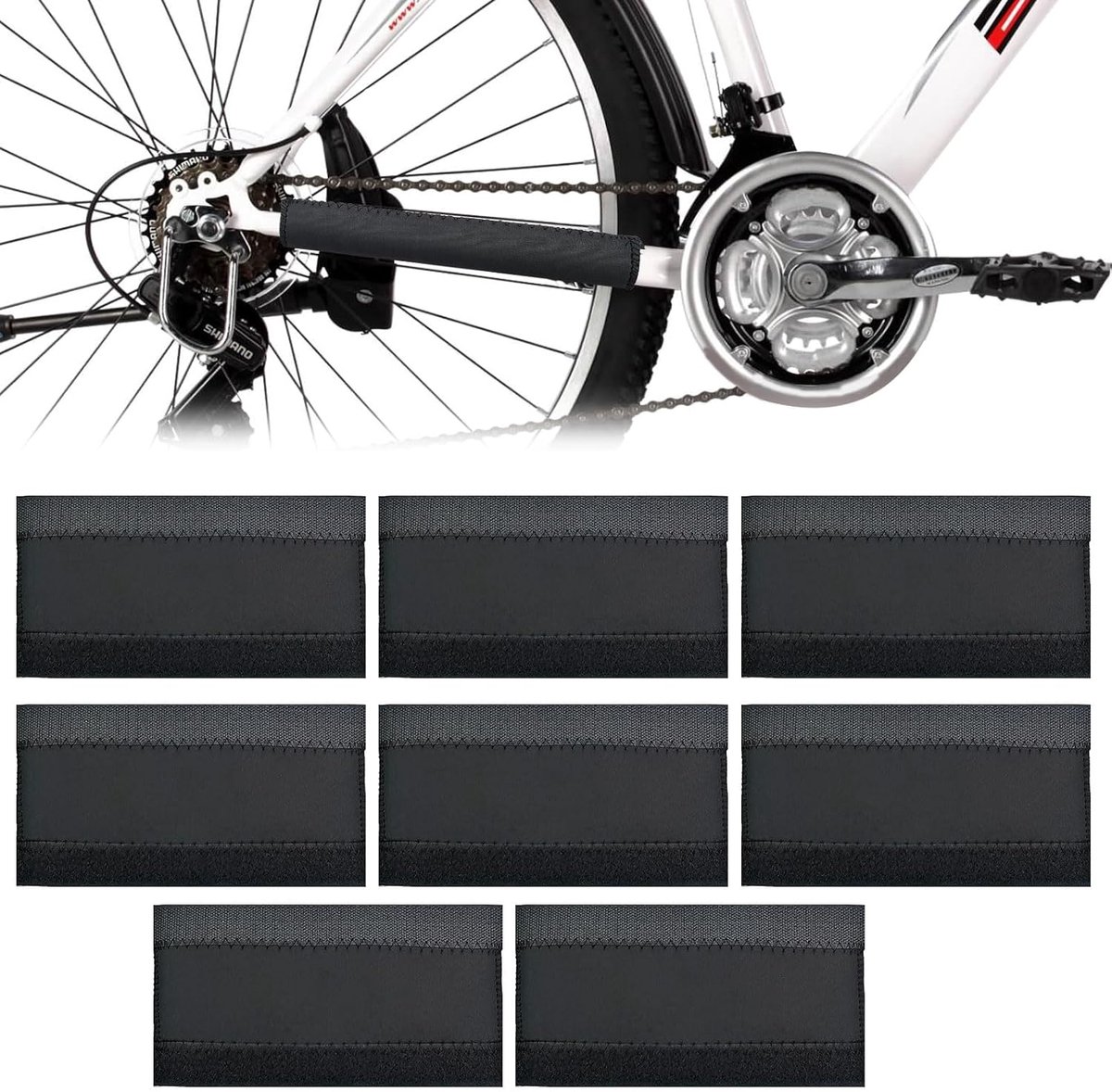 NICEDACK Kettingsteunbescherming fiets, fietskettingbescherming, sticker, sticker, kettingsteunen, fietsframe, bandbescherming voor mountainbike, kettingkast, racefiets, klapframe, vorkbescherming, 3 NICEDACK Kettingsteunbescherming fiets, fietskettingbescherming, sticker, sticker, kettingsteunen, fietsframe, bandbescherming voor mountainbike, kettingkast, racefiets, klapframe, vorkbescherming, 3
