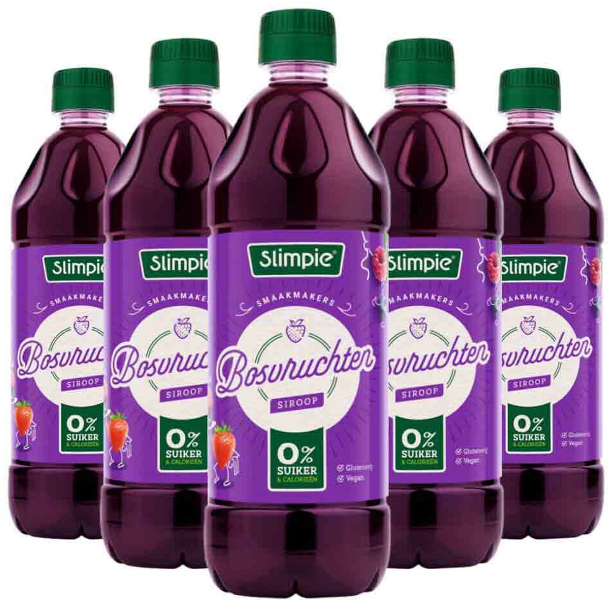 Slimpie Siroop Bosvruchten - 5 x 650 ml - Voordeelverpakking