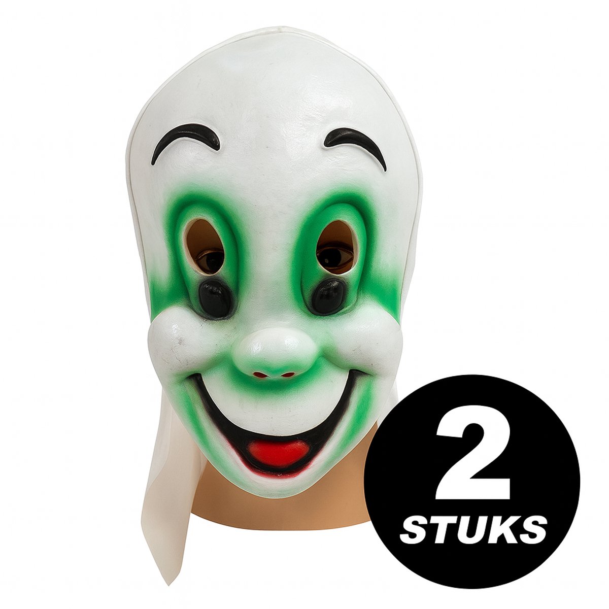Spookmasker met Doek – Halloween Verkleedmasker Volwassenen – Griezelmasker – Set van 2 Stuks