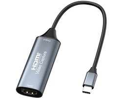 Video Capture Card HDMI naar USB-C – 4K Adapter Kabel – Game Capture voor Nintendo Switch, PlayStation, Xbox, Laptop, Mac & Windows – Live Streaming & Opname – Zwart