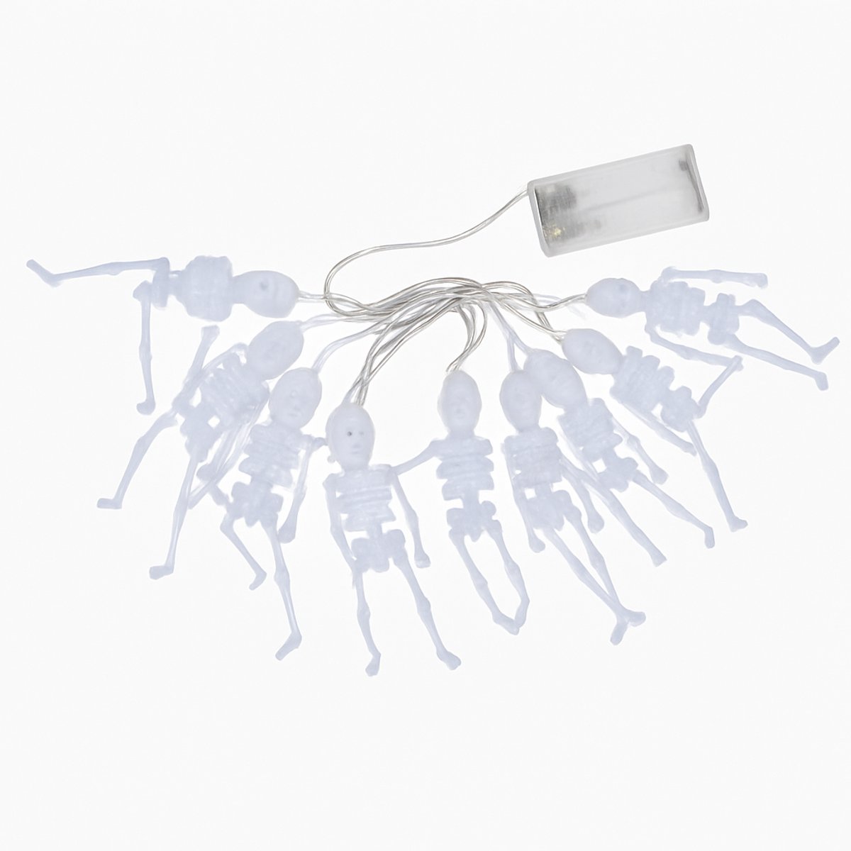 ARTICASA - Halloween skeletten lichtsnoer - LED verlichting - Halloween decoratie - 1,5 meter - Transparant/wit