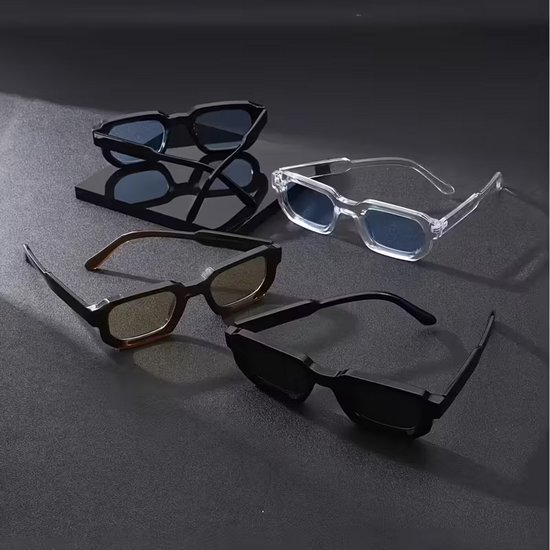 Zwart Zonnebril - Strak & Trendy Design - Comfortabel - Breed Frame van Loeffs — afbeelding 3