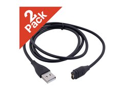 USB Oplaadkabel – 2-Pack – Geschikt voor Garmin Forerunner, Fenix, Instinct, Venu & Vivoactive – 1 Meter – Zwart
