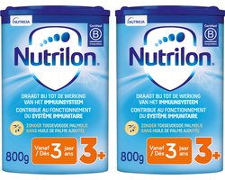 Nutrilon 3+ – Peuter Groeimelk Kinderen Vanaf 3 jaar – Babymelk in Poeder voor Flesvoeding – 2 x 800g