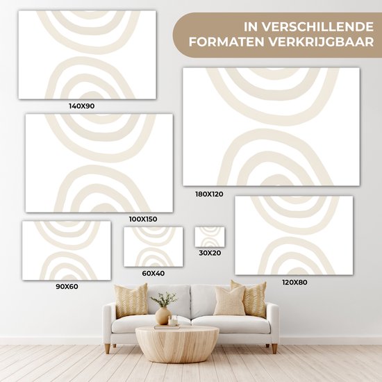 Toile Peinture Arc-en-Ciel - Pastel - Design - Abstrait - 120x80 cm - Décoration murale