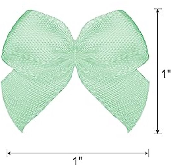 50 Pcs Mini Ribbon Bow 2.5cm Mini Fabric Satin Flower Bows for Crafts Sewing Wedding Birthday Party Green — afbeelding 4