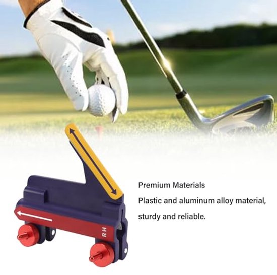 Golf Swing Precision Trainer, Guides The Golfer Along Desired Swing Pad, Portable Skills Development Golf Swing Training Tool for Beginners, Blue van GOLF — afbeelding 4