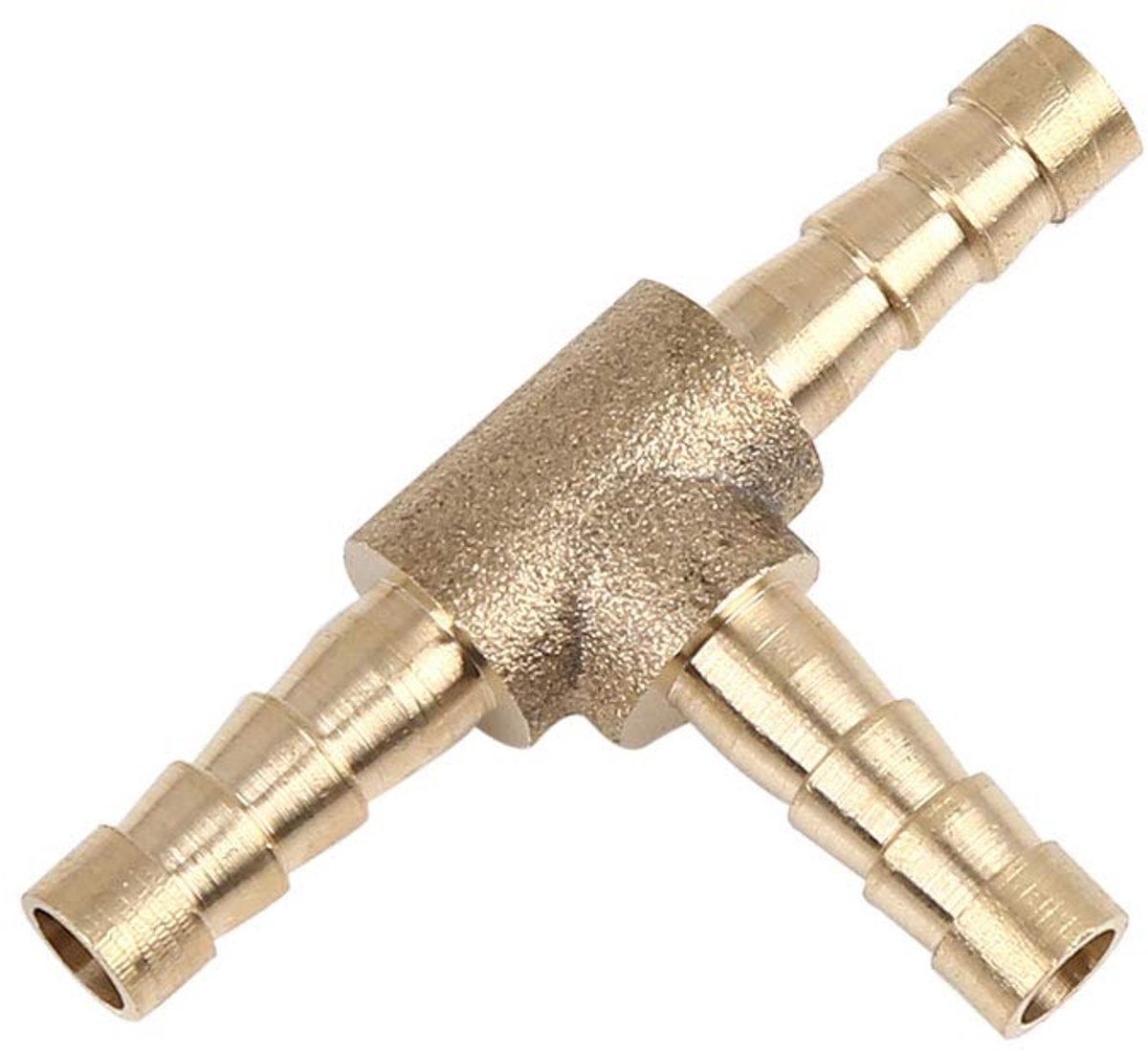 Hose Connector T-Hose Connector, Messing Connector, 3-Weg T-stuk, Connector voor Brandstof, Lucht, Water, Gas, Olie, Buis, 5mm