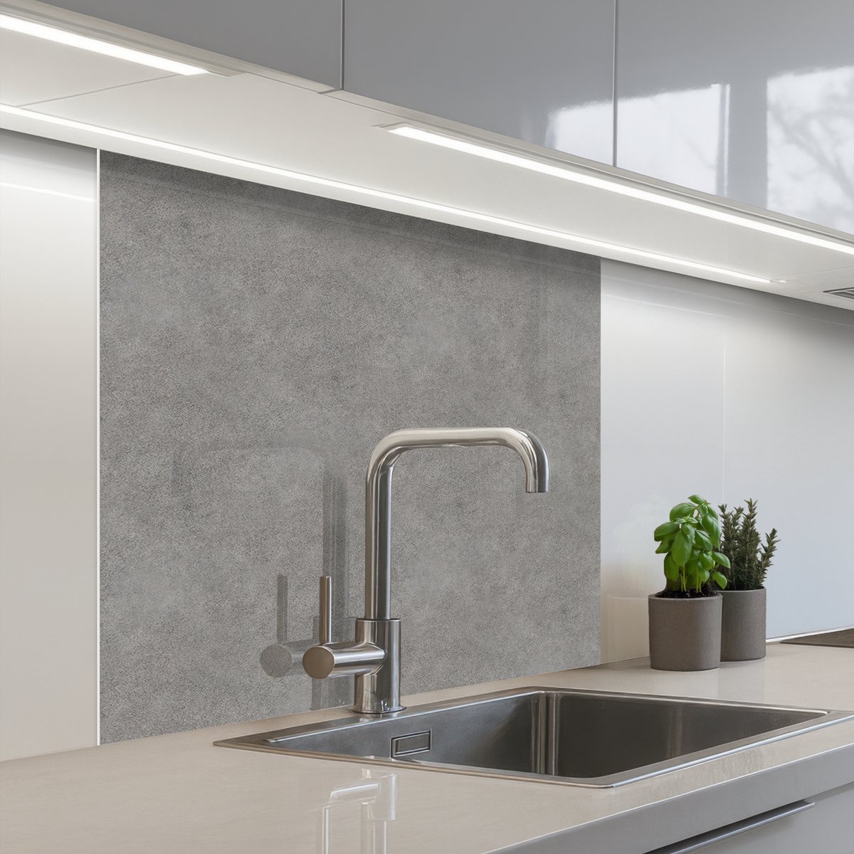 Keuken achterwand 80x80 cm - Spatscherm zelfklevend Industrieel - Patroon - Beton print - Muurbeschermer - Spatwand fornuis