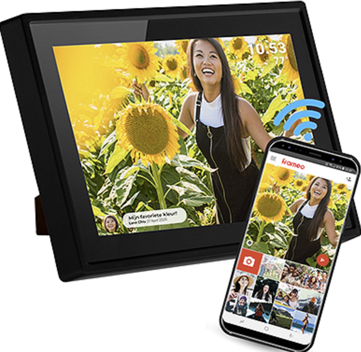 Denver Digitale Fotolijst 7 inch - Frameo App - Fotokader WiFi - IPS Touchscreen - 8GB - PFF725B