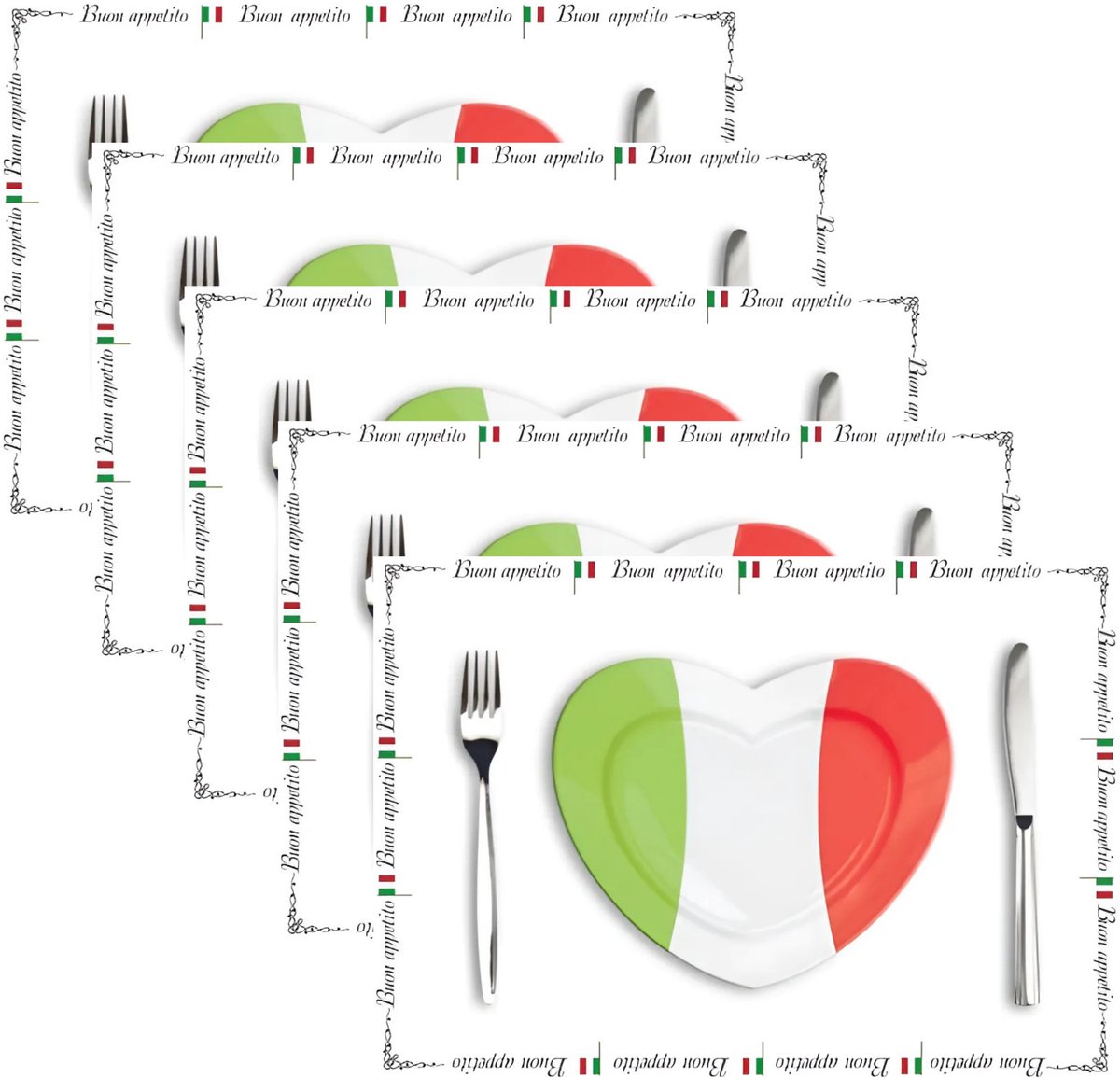 Papieren placemats Italie 500 stuks
