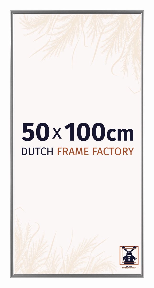 Dutch Frame Factory Fotolijst 50x100 cm - Kunststof - Zilver Hoogglans - Easy