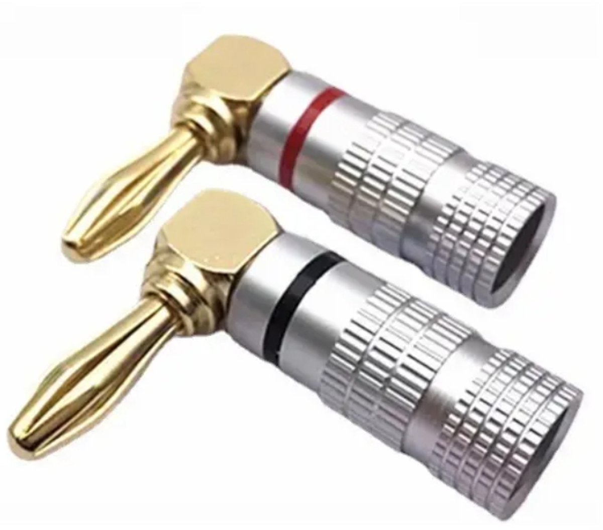 Hi-Fi Spade Connectors, 6 stks Vergulde 4mm Banana U Vork Y Spade Plug Luidsprekerdraad Connector Schroef Type Houder
