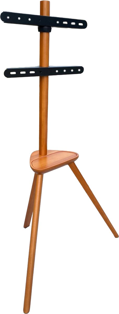 VDD TV Standaard - Vloerstandaard - Studio Statief - Schildersezel Design - Tot 65 inch - Bruin