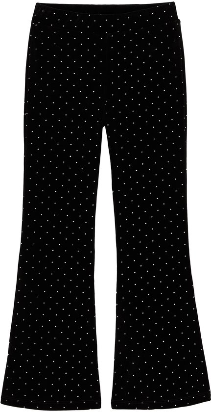 WE Fashion Filles Leggings évasés en velours avec clous