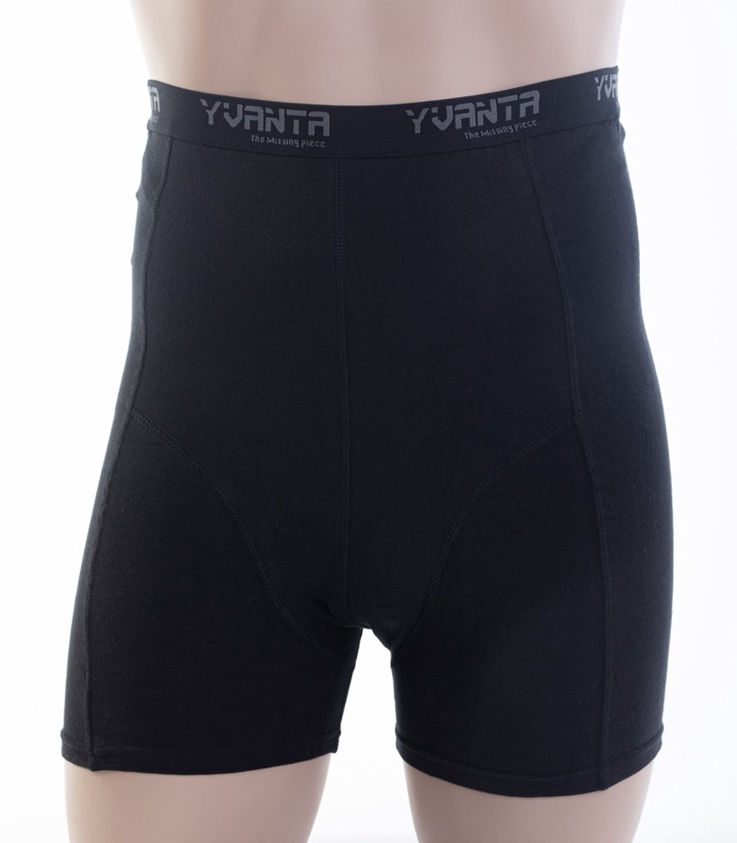Yvanta Underwear - Stoma-ondergoed - Herenboxer - Maat S – Zwart