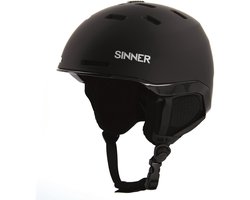 SINNER KAISER Unisex Skihelm - MATTE Zwart - Maat L, 59-62 cm