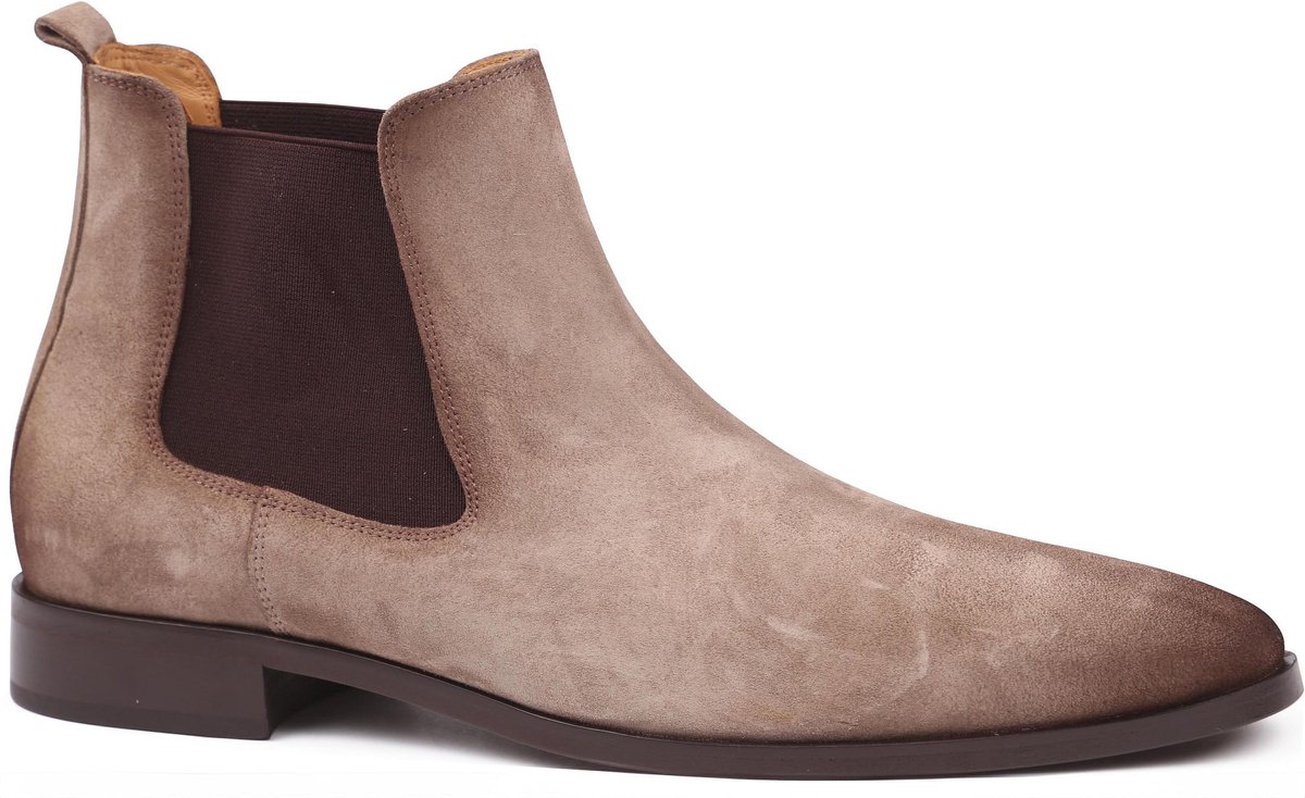 Suitable Chelsea Boot Suede Beige - Maat 45 - Heren