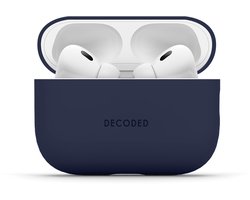 DECODED Siliconen AirPods Hoesje - Geschikt voor AirPods Pro 3 - Soft Touch Silicone - Ondersteund Draadloos Opladen - Valbescherming - Blauw