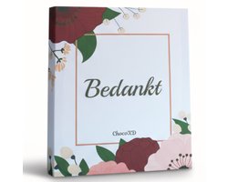 Bedankt Chocoladecadeau - Secretaressedag cadeau - Juf, Meester, Collega Chocolade - Dankuwel chocolade - Fairtrade chocolade - Brievenbuspakje - Natuurvriendelijke geschenkdoos