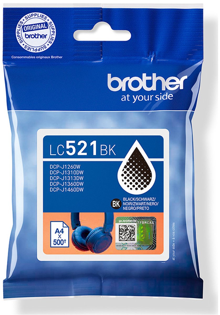 Brother LC-521 Cartridge Zwart