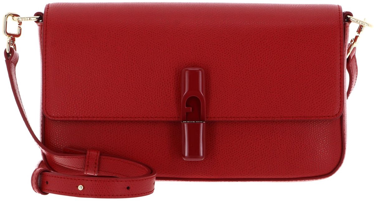 FURLA Leren schoudertas Iride Crossbody Bag Ruby + Ruby rood