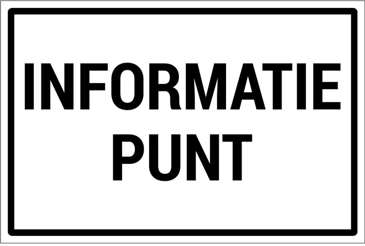 Informatiepunt sticker | 30 x 20 cm