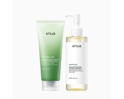 Anua - Double Cleansing Duo - Heartleaf - Cleansing Oil - Cleansing Foam - 350ml
