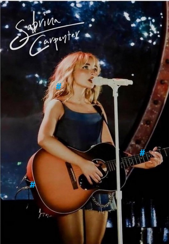Sabrina Carpenter Metalen Wandbord, maat: 20x30 cm - Muziek - Wandbord - Wandbord mancave - Kroeg decoratie - Tekstbord - Tekstborden - Metalen wandbord - Metalen wanddecoratie