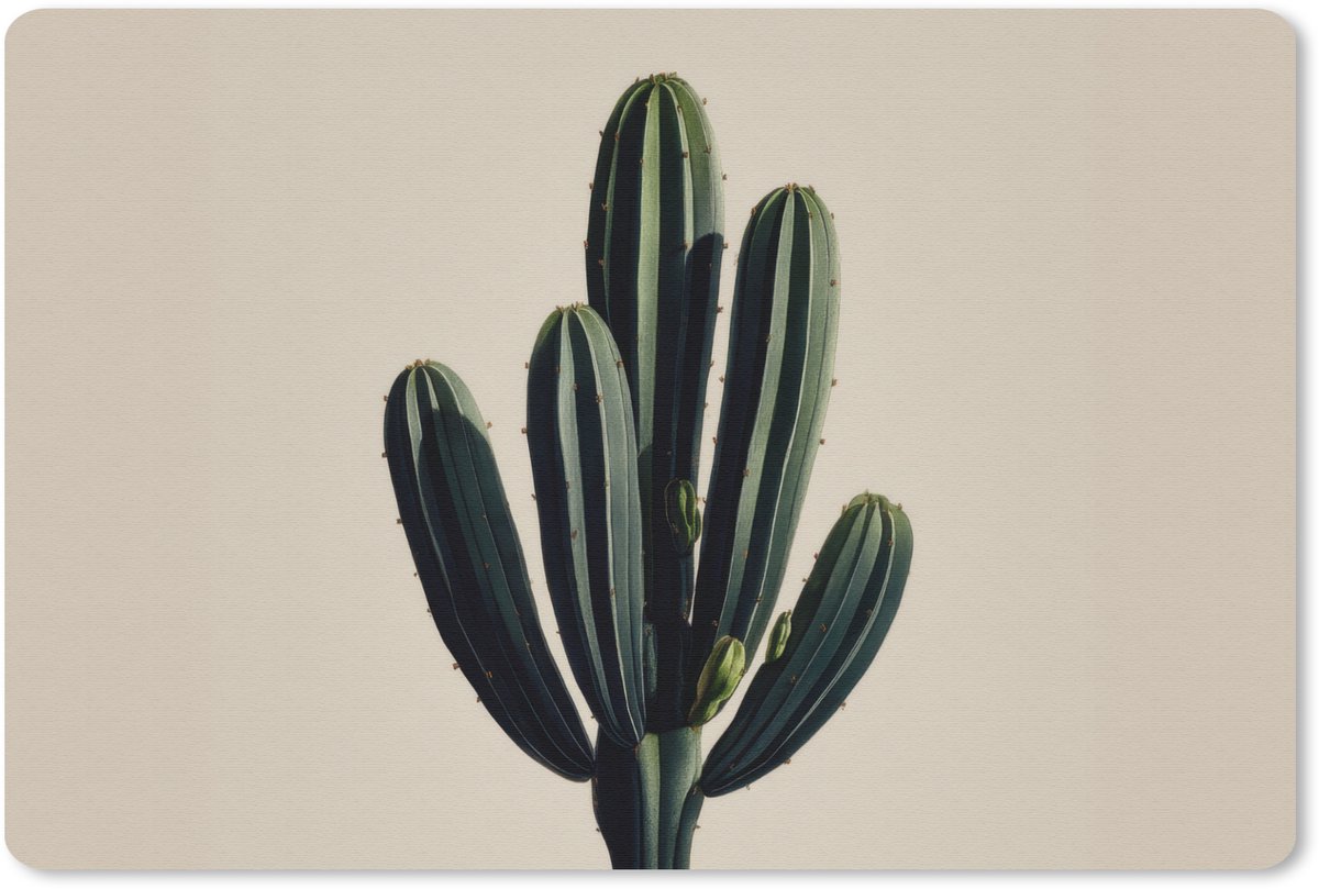 Muismat 27x18 cm - Mousepad Cactus - Subtiel - Groen - Muismatten