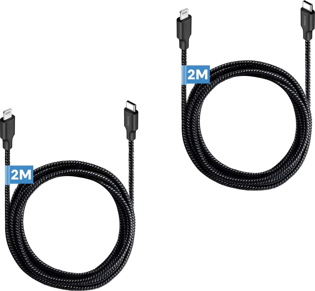 Kabel geschikt voor iPhone - Usb C naar Lightning - 2m Lang