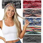 Set de 6 bandeaux pour femme RENALUX - 6 Bandeaux cheuveux pour homme - Sport, Trendy et hiver - 6 pièces