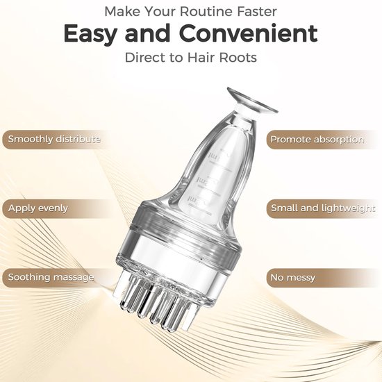2 applicators, snelle en efficiënte applicatie, geen rommel haar serum applicator kleine applicatietool, haar applicator fles borstel hoofdhuid applicator kam van Merkloos — afbeelding 2