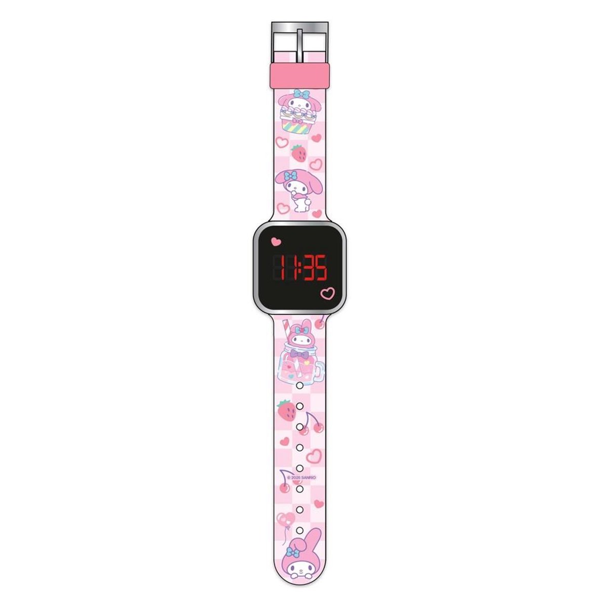 Sanrio (Hello Kitty) My Melody LED Kinderhorloge - Digitaal Horloge met LED Display - Roze - Voor Kinderen