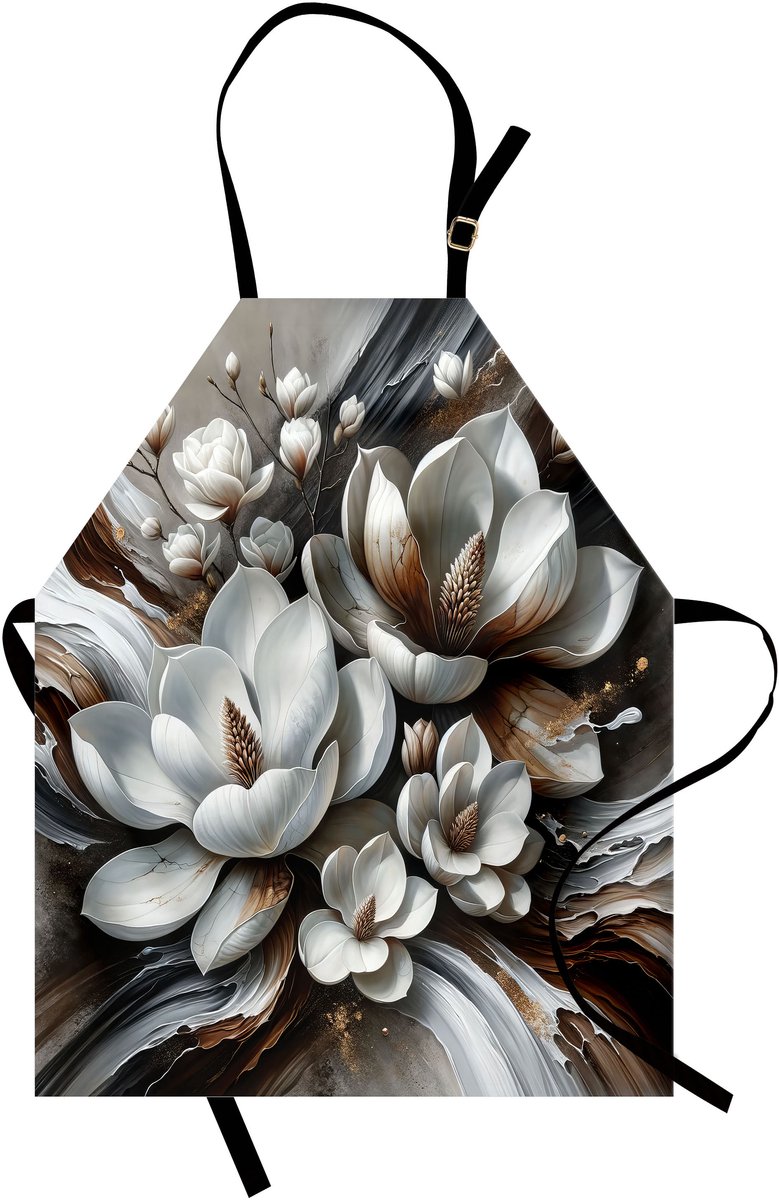 New Bed Bruin Magnolia op aquarel tinten Waterdicht Schort voor Dagelijks en Professioneel Gebruik, 78x66cm