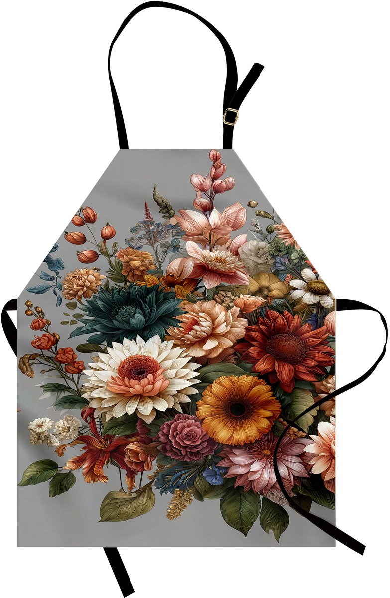 New Bed Bloemen Kunst Moderne Botanische Bloemrijke Kunst Waterdicht Schort voor Dagelijks en Professioneel Gebruik, 78x66cm