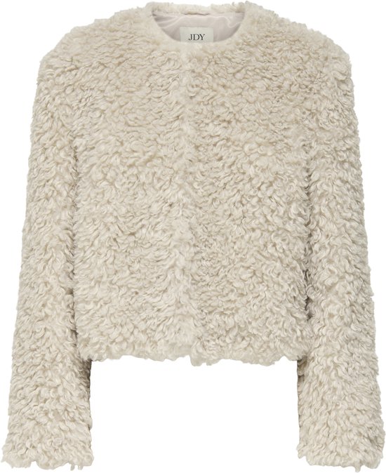 Jacqueline de Yong Jas Jdyneo Faux Fur Jacket Otw Sie 15355125 Tofu Dames Maat - XL