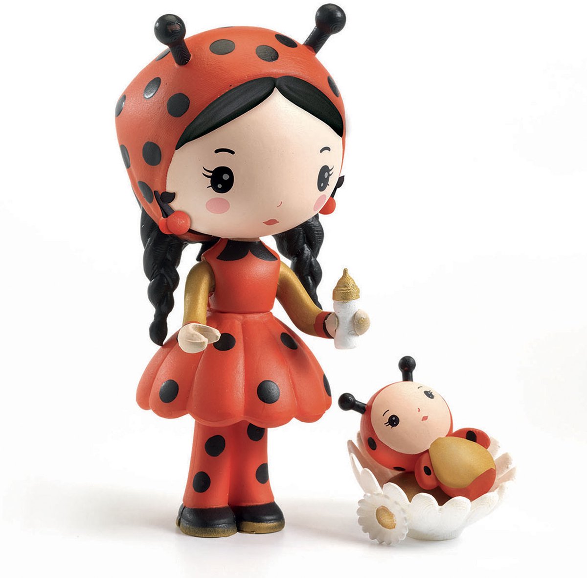 Djeco tinyly speelfiguur Coco & Minico - lieveheersbeestje pop.