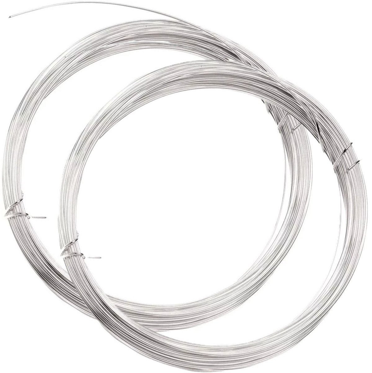 4x Hobby aluminium draad - zilver - 1 mm x 400 cm - Zilveren kleur - Bloemendraad/bloemdraad binddraad