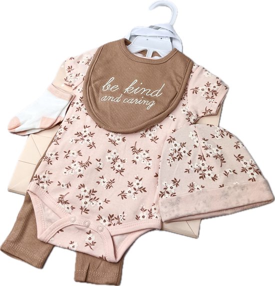 Baby Cadeauset 0-6 Maanden - Unisex Geboorteset met Romper, Slabbetje